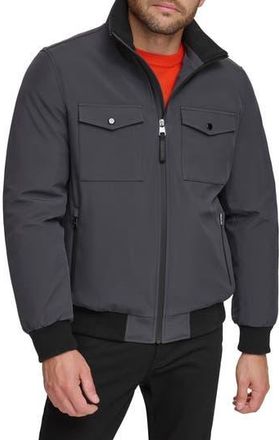 Calvin Klein Water Resistant Flextech Stretch Bomber Jacket in Iron at Nordstrom Rack, Size Xx-Large