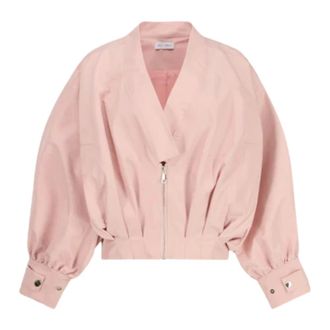 Weili Zheng Bomber Jackets, female, Pink, Size: M S26Jk04 Bomber Jacket