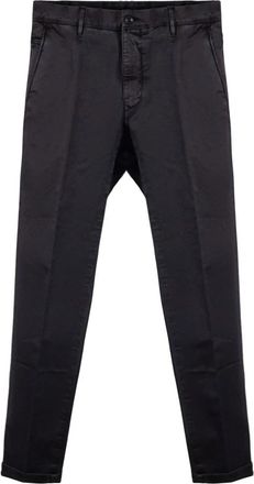 Incotex Stretch Katoenen Chinos - Heren - Chinos - Blauw - W34 - Katoen - Broeken