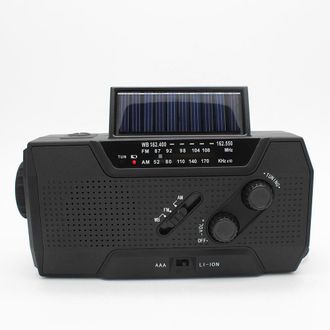 OEM Noodradio Con Bater&iacute;a Incluida. Powerbank 2000mah - Radio Port&aacute;til - Radio Port&aacute;til - Noodradio Solar Opwindbaar-zwart
