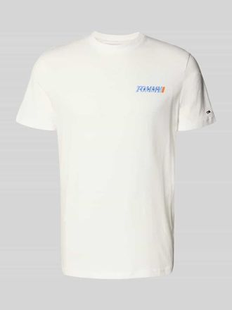 Tommy Jeans Regular Fit T-Shirt aus reiner Baumwolle in Offwhite, Gr&ouml;&szlig;e XXL