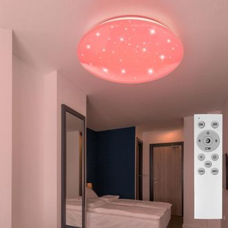 ETC Shop Plafoniera Led Rgb Camera Da Letto Per Bambini Effetto Cielo Stellato Lampada Dimmerabile Telecomando