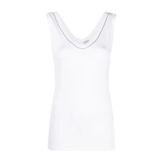 Brunello Cucinelli Dames, Tops, Wit, Maat: M