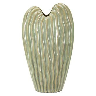 Dmora Vaso, Acabamento Com Efeito Material Cor Estrutura Bege, Verde - Daronere