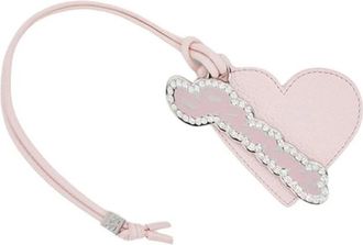 Ganni Hart Versierde Sleutelhanger - Dames - Sleutelhangers & Tashangers - Roze - ONE Size - Leer - Accessoires