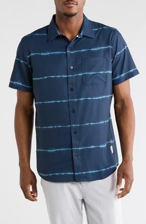 Travis Mathew Sundaze Short Sleeve Button-Up Shirt in Total Eclipse at Nordstrom Rack, Size Xxx-Large