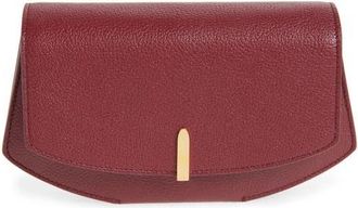 Savette The Florence Leather Clutch in Wine at Nordstrom