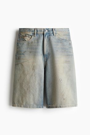 H&M Baggy Denimshorts - Helles Denimblau