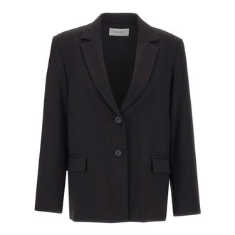 Kaos Notched-lapel Single-button Blazer - female - KAOS - Blazers - Black - 2XS - Jackets