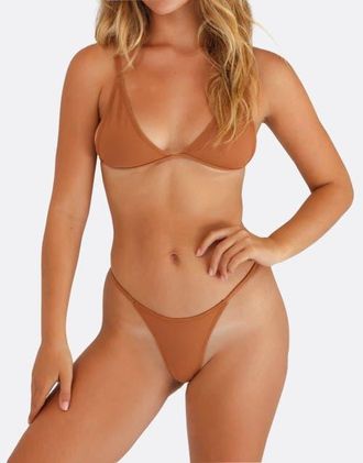 Minimale Animale Wall Street Thong Bikini Bottom in Brown at Nordstrom, Size Large