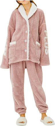 Generic Womens Pyjamas Set Fluffy Promotions for Women Wool Pyjamas for Women Husky Pyjamas Women Plaid Pyjamas for Women Nordic Pyjamas Women Xmas Womens Pyj