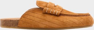 J.W.Anderson Suede Stitch Loafer Mules