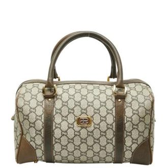 Gucci Vintage, unisex, Bruin, ONE Size, Leer, Pre-owned Leren Handtas
