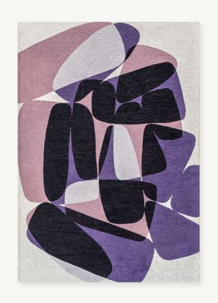 Novatrend Alfombra moderna tejida plana ROCKY Violeta 200x280 cm