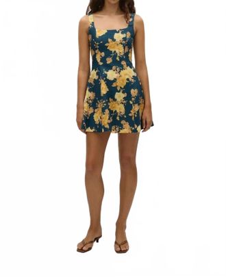 Faithfull The Brand Felice Mini Dress In Nora Floral Navy