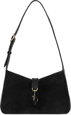 Rebecca Minkoff Small Megan Suede Shoulder Bag in Black at Nordstrom