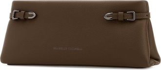 Brunello Cucinelli Womens Mud Leather Clutch C9357