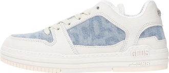 GCDS White Leather-Blend Patchwork Sneakers