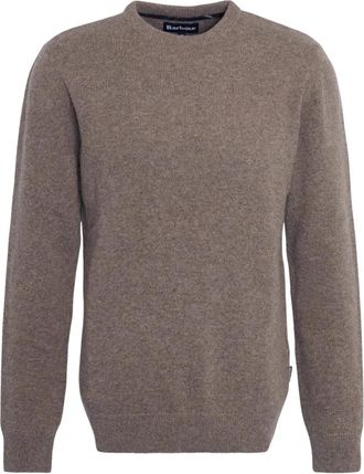 Barbour Holden Crew Neck Jumper - Heren - Ronde hals truien - Bruin - 2XL - Wol - Truien & Vesten