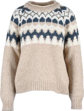 Eleventy Truien & Vesten, Dames, Beige, L, Polyester, Maglione Girocollo