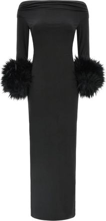 Andamane Tyla Lange Jurk - Dames - Maxi kleedjes - Zwart - XS - Polyester - Kleedjes