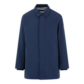Aquascutum Soft Shell Trench - Heren - Trenchcoats - Blauw - L - Polyester - Jassen