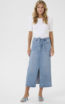 Kaffe Denim rok A-shape Light Blue Denim