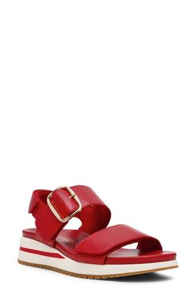 Anne Klein Evanti Ankle Strap Platform Sandal in Red at Nordstrom, Size 9