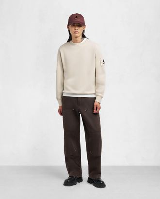 Moose Knuckles Hartsfield Crew Neck Sweater in Ivoor