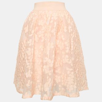 Maje Light Orange/peach Fil Coupe Joshua Rose Short Skirt