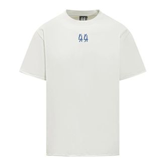 44 Label Group T-Shirts, male, White, Size: XS Logo-Print T-Shirt