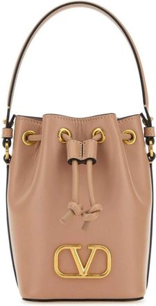 Valentino Garavani Pink Vlogo Mini Bucket Bag