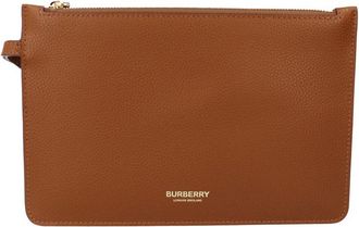 Burberry Womens Double Faced Pouch - Tawny Brown - One Size