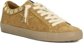 Shushop Pandora Studded Low Top Sneaker in Camel Suede at Nordstrom, Size 6.5