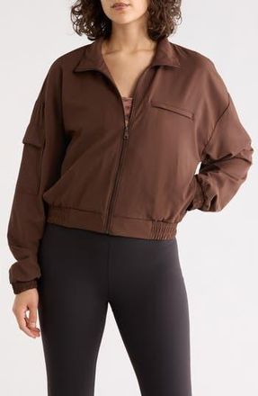 Beyond Yoga Status Crop Jacket in Espresso at Nordstrom Rack, Size X-Large