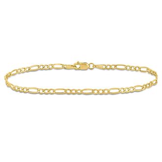 Amour 2.5mm Figaro Bracelet In 10K Yellow Gold, 7.5 In