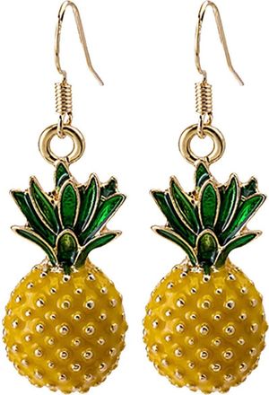 Generic Delightful Pineapple Earrings Sweet Fruit Jewelry Cute Accessories for Women Ideal for Food Lovers Stylish Everyday Wear (Yellow, One Size)