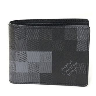 Louis Vuitton Black Canvas Leather Bill Wallet (Bi-Fold) (Pre-Owned)