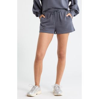 Zella Go Easy French Terry Shorts in Navy Armada at Nordstrom, Size Xx-Large