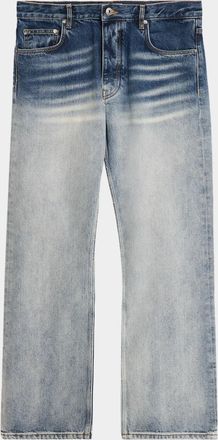 Off-white Men & apos;s Washed Whiskered Cotton Slim Jeans