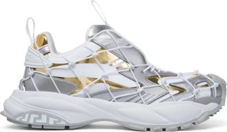 Versace White Lace Up Sneakers