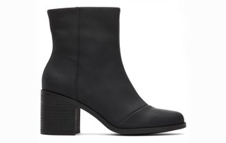 Toms Toms Evelyn Leather Womens - Black - Size UK 8