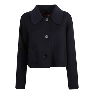 Max Mara Dames, Jassen, Blauw, Maat: M Zijde