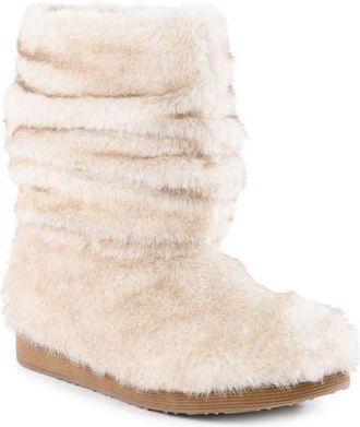 BC Footwear Teddy Faux Fur Bootie in Natural at Nordstrom, Size 9.5