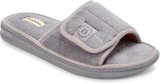 Dearfoams Collin Terry Adjustable Shower Slide Slipper in Medium Grey at Nordstrom, Size X-Large