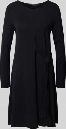Max Mara Regular Fit Jersey-Kleid aus Viskose-Mix Modell RETE in Black, Größe XXL
