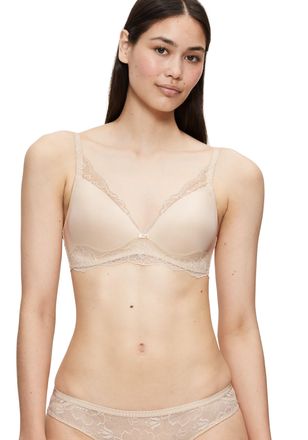 Triumph B&uuml;gelloser BH TRIUMPH Amourette Charm, Damen, Gr. 70, Cup C, beige (creamy dream), Microtouch, Obermaterial: 47% Polyamid, 36% Polyester, 17% Elasthan
