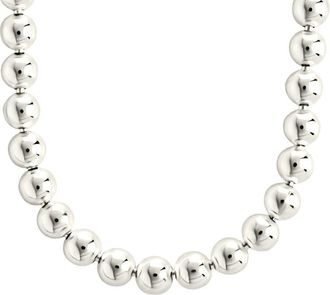 Sterling Forever Silver Basia Dainty Beaded Chain Necklace