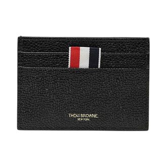 Thom Browne Wallets & Cardholders, male, Black, ONE SIZE, Leather Card Holder