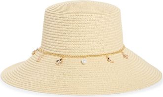 BCBGeneration Downbrim Charm Straw Hat in Natural at Nordstrom Rack